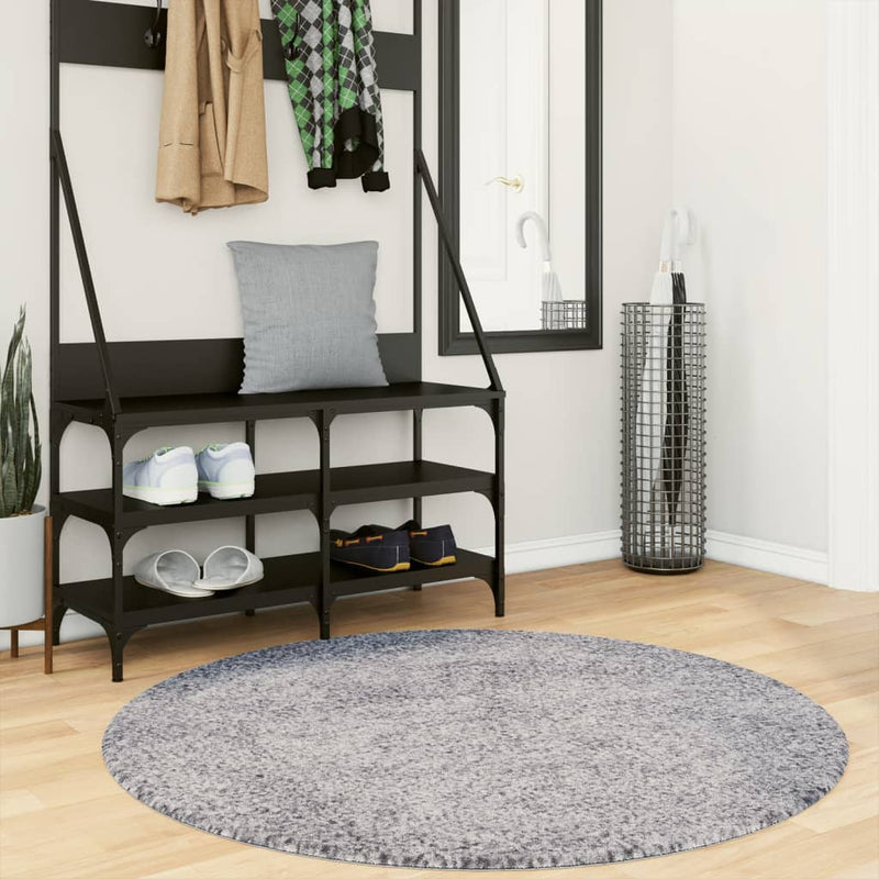 Load image into Gallery viewer, Vidaxl vloerkleed pamplona shaggy hoogpolig modern ø 120 cm blauw

