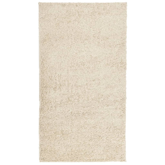 Vidaxl vloerkleed pamplona shaggy hoogpolig modern 60x110 cm goudkleur