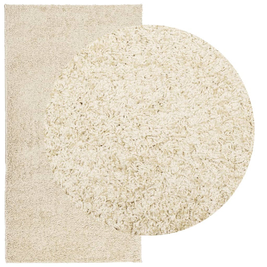 Vidaxl vloerkleed pamplona shaggy hoogpolig modern 80x150 cm goudkleur