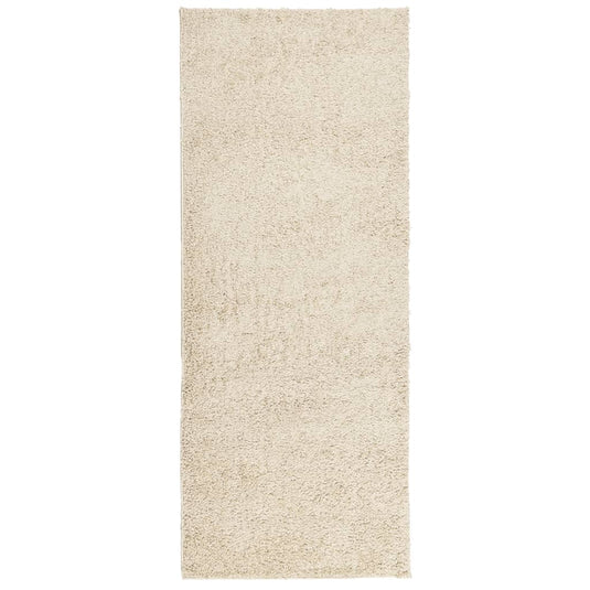 Vidaxl vloerkleed pamplona shaggy hoogpolig modern 80x200 cm goudkleur