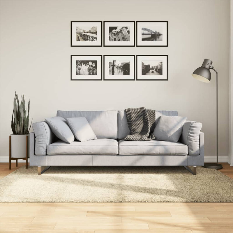 Chargez l'image dans la visionneuse de la galerie, Vidaxl vloerkleed pamplona shaggy hoogpolig modern 140x200 cm goud

