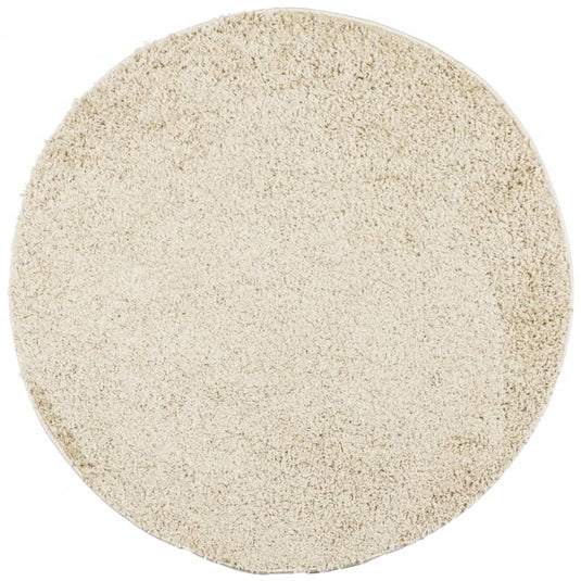 Vidaxl vloerkleed pamplona shaggy hoogpolig modern ø 120 cm goudkleur