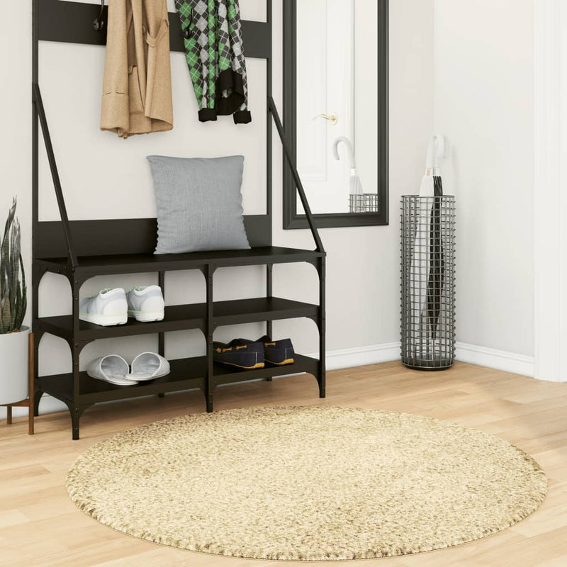 Load image into Gallery viewer, Vidaxl vloerkleed pamplona shaggy hoogpolig modern ø 120 cm goudkleur
