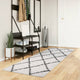 Vidaxl vloerkleed pamplona shaggy hoogpolig 80x250 cm crème en zwart