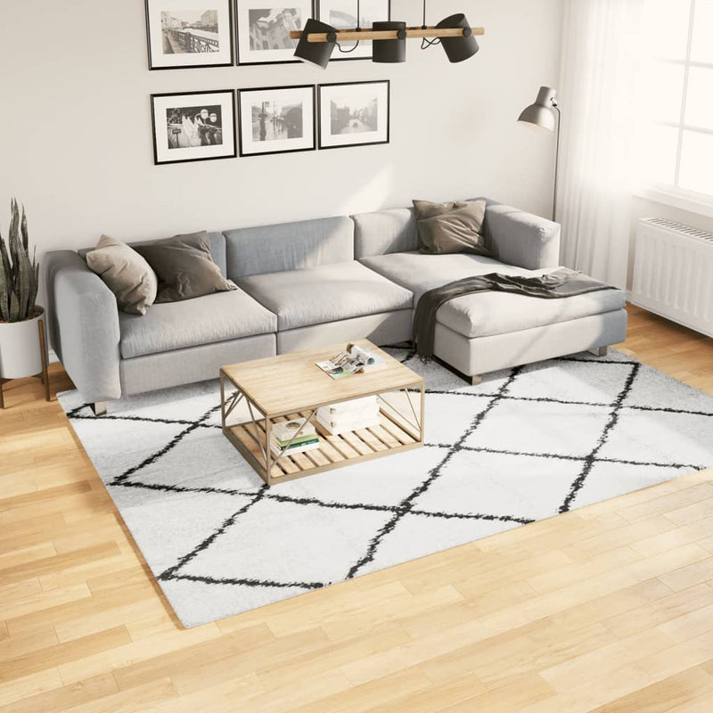 Load image into Gallery viewer, Vidaxl vloerkleed pamplona shaggy hoogpolig 200x280 cm crème en zwart
