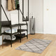 Vidaxl vloerkleed pamplona shaggy hoogpolig 60x110 cm beige antraciet