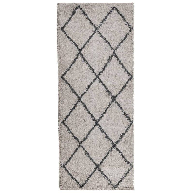 Load image into Gallery viewer, Vidaxl vloerkleed pamplona shaggy hoogpolig 80x200 cm beige antraciet
