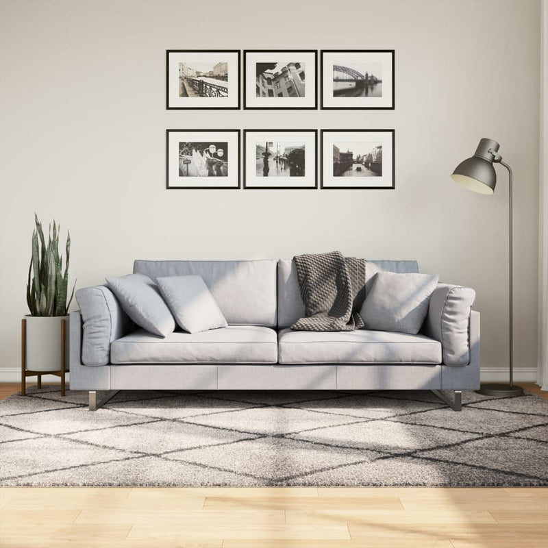 Load image into Gallery viewer, Vidaxl vloerkleed pamplona shaggy hoogpolig 160x230 cm beige antraciet
