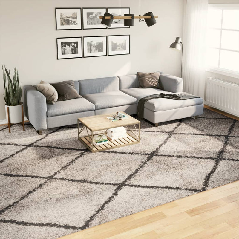 Load image into Gallery viewer, Vidaxl vloerkleed pamplona shaggy hoogpolig 300x400 cm beige antraciet
