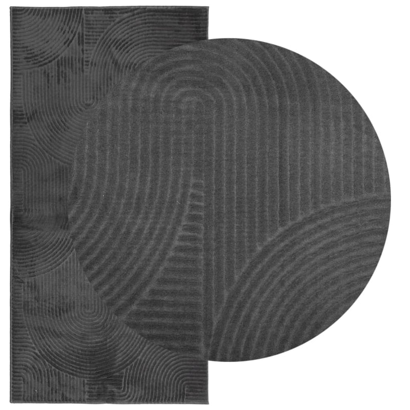 Load image into Gallery viewer, Vidaxl vloerkleed iza laagpolig scandinavisch 100x200 cm antraciet
