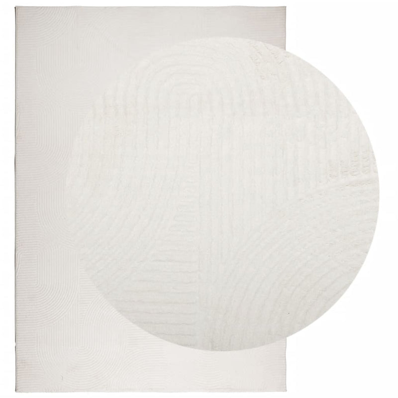 Load image into Gallery viewer, Vidaxl vloerkleed iza laagpolig scandinavisch 160x230 cm crèmekleurig
