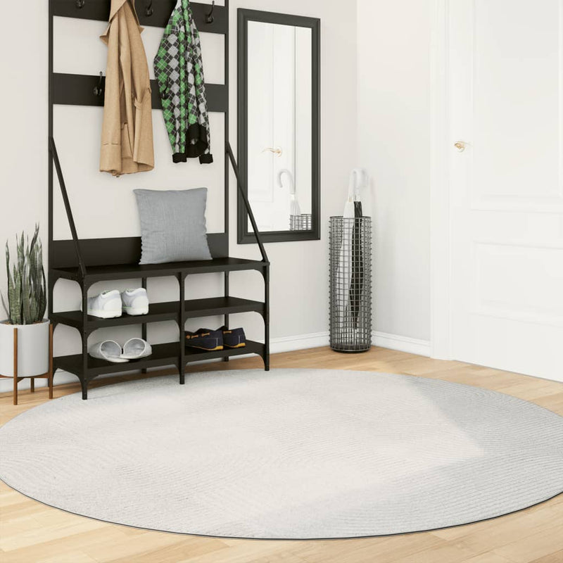 Load image into Gallery viewer, Vidaxl vloerkleed iza laagpolig scandinavisch ø 200 cm crèmekleurig
