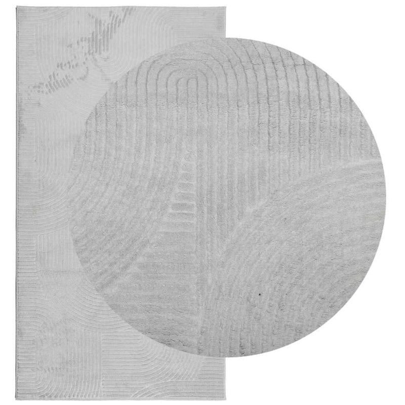 Load image into Gallery viewer, Vidaxl vloerkleed iza laagpolig scandinavisch 80x150 cm grijs
