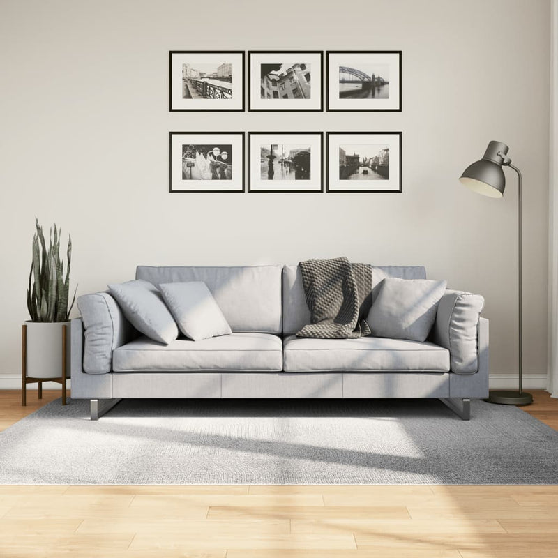 Load image into Gallery viewer, Vidaxl vloerkleed iza laagpolig scandinavisch 140x200 cm grijs
