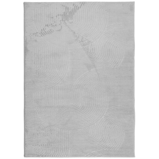 Vidaxl vloerkleed iza laagpolig scandinavisch 240x340 cm grijs
