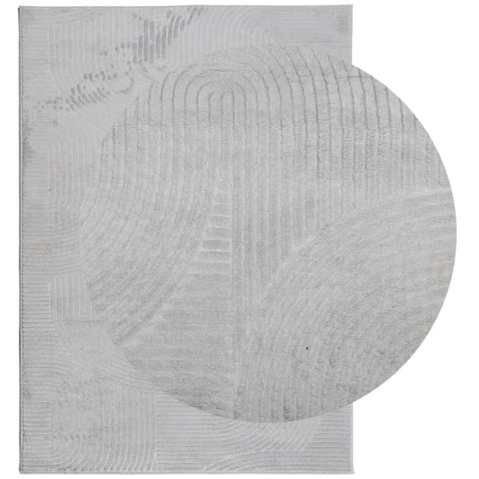 Vidaxl vloerkleed iza laagpolig scandinavisch 240x340 cm grijs