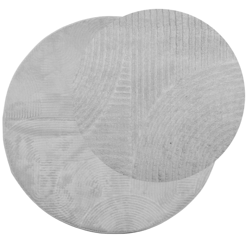 Load image into Gallery viewer, Vidaxl vloerkleed iza laagpolig scandinavisch ø 80 cm grijs
