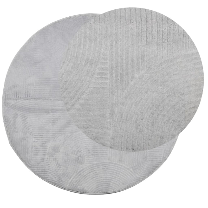 Load image into Gallery viewer, Vidaxl vloerkleed iza laagpolig scandinavisch ø 100 cm grijs
