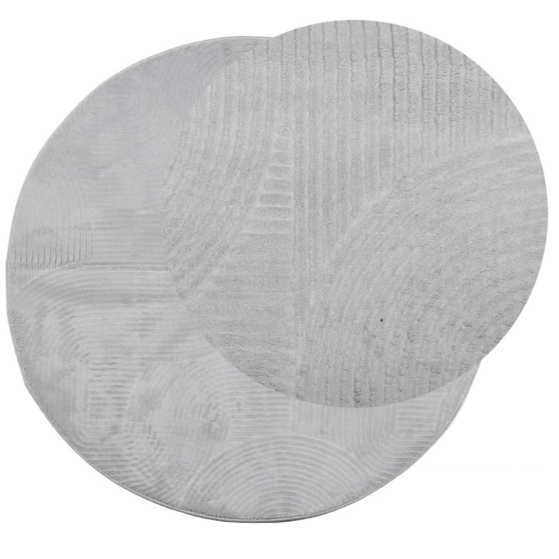 Load image into Gallery viewer, Vidaxl vloerkleed iza laagpolig scandinavisch ø 120 cm grijs

