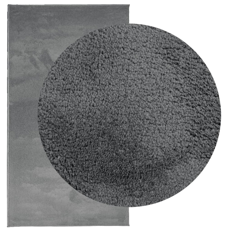 Load image into Gallery viewer, Vidaxl vloerkleed oviedo laagpolig 80x150 cm antracietkleurig
