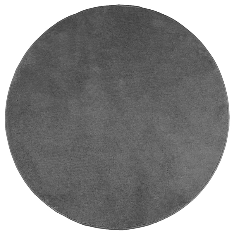 Load image into Gallery viewer, VidaXL Vloerkleed OVIEDO laagpolig Ø 100 cm antracietkleurig
