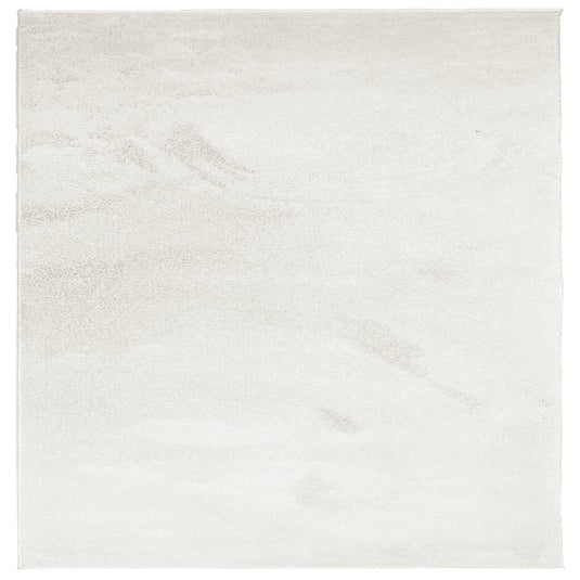 Vidaxl vloerkleed oviedo laagpolig 120x120 cm beige