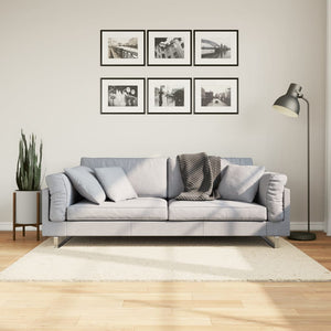 Vidaxl vloerkleed oviedo laagpolig 120x120 cm beige