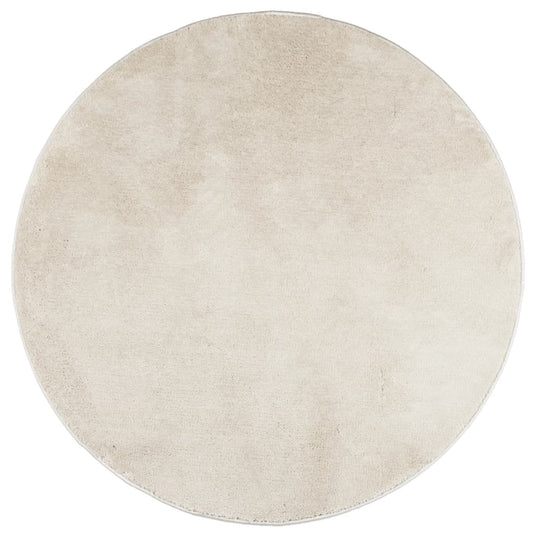 Vidaxl vloerkleed oviedo laagpolig ø 160 cm beige