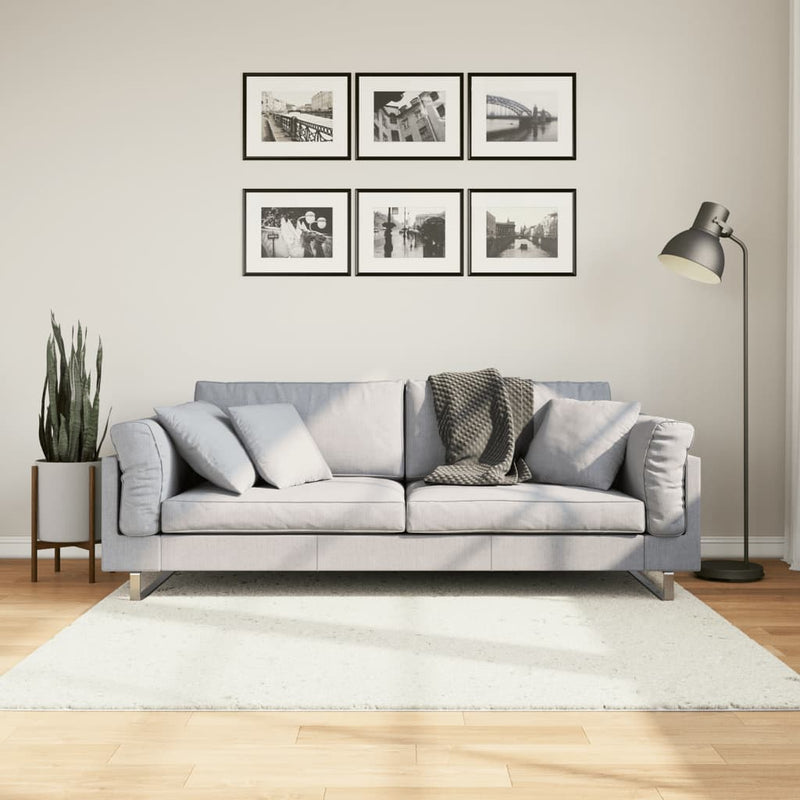 Load image into Gallery viewer, Vidaxl vloerkleed oviedo laagpolig 160x160 cm crèmekleurig

