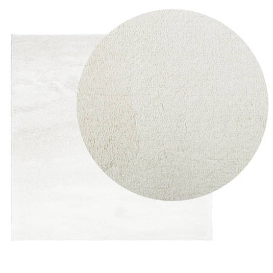 Vidaxl vloerkleed oviedo laagpolig 240x240 cm crèmekleurig