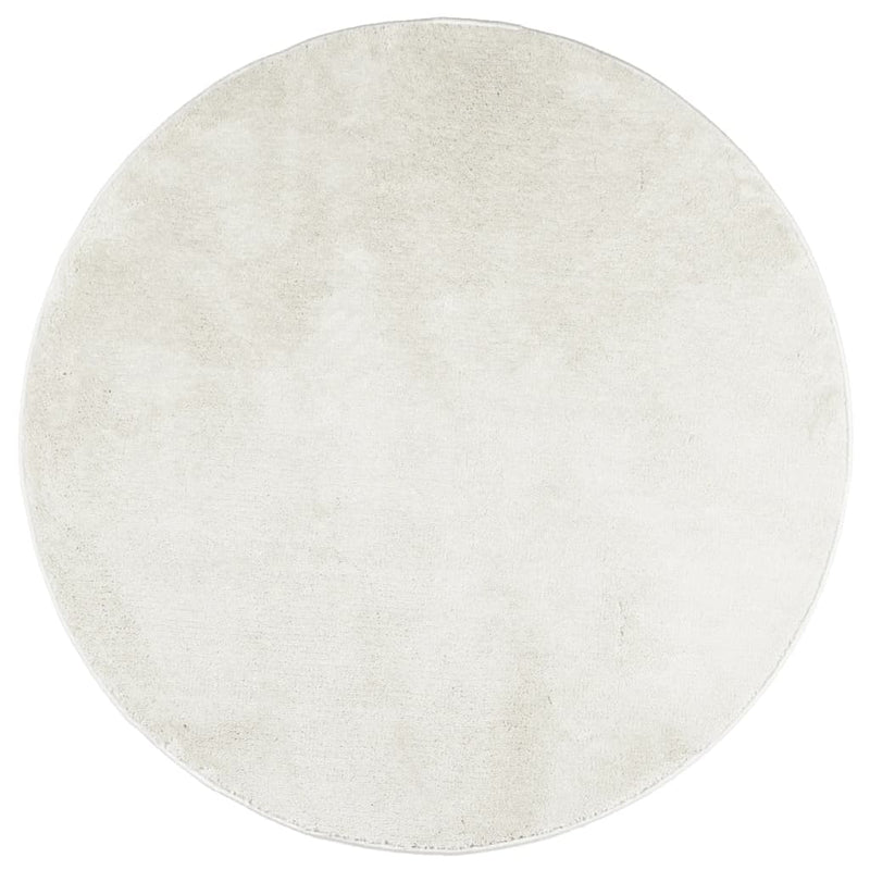 Load image into Gallery viewer, Vidaxl vloerkleed oviedo laagpolig ø 100 cm crèmekleurig
