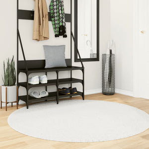 Vidaxl vloerkleed oviedo laagpolig ø 160 cm crèmekleurig