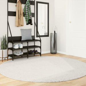 Vidaxl vloerkleed oviedo laagpolig ø 200 cm crèmekleurig