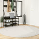 Vidaxl vloerkleed oviedo laagpolig ø 200 cm crèmekleurig