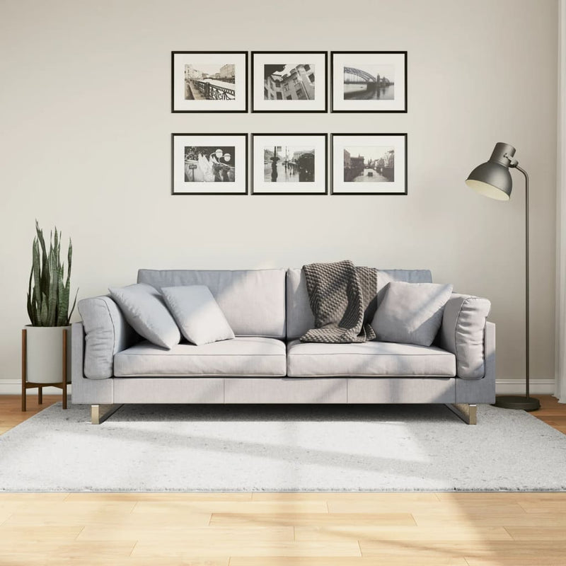 Load image into Gallery viewer, Vidaxl vloerkleed oviedo laagpolig 140x200 cm grijs

