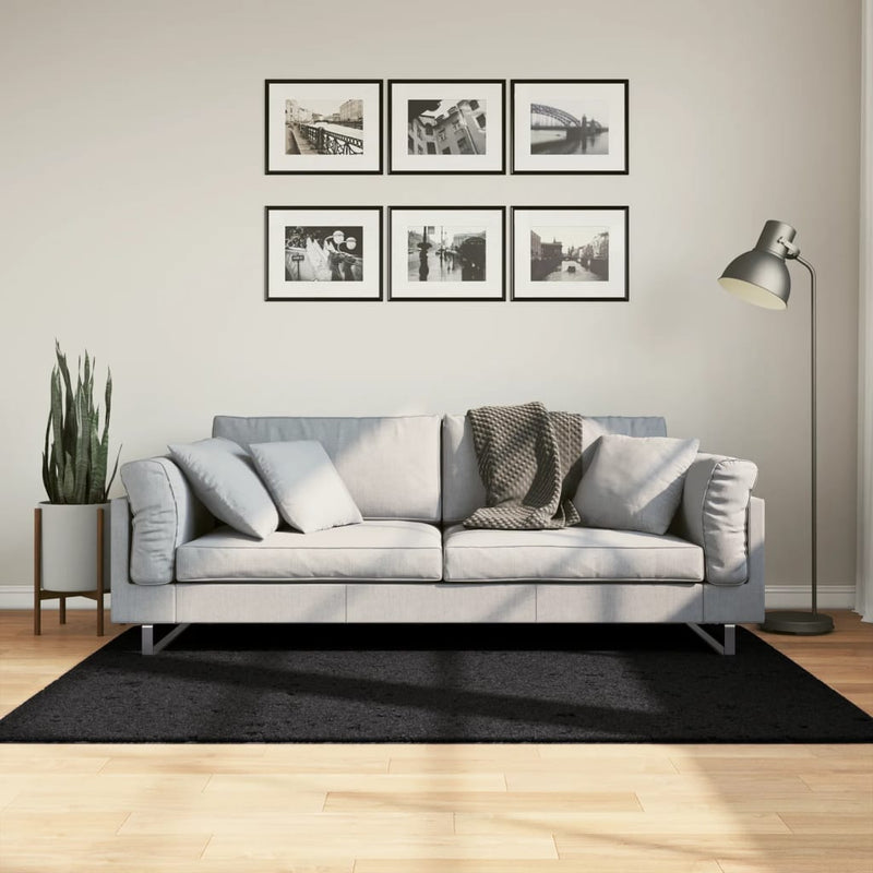 Load image into Gallery viewer, Vidaxl vloerkleed oviedo laagpolig 120x170 cm zwart
