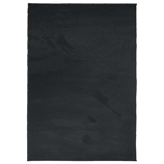 Vidaxl vloerkleed oviedo laagpolig 160x230 cm zwart