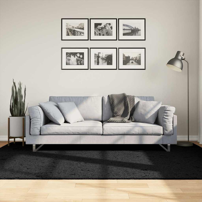 Load image into Gallery viewer, Vidaxl vloerkleed oviedo laagpolig 160x230 cm zwart

