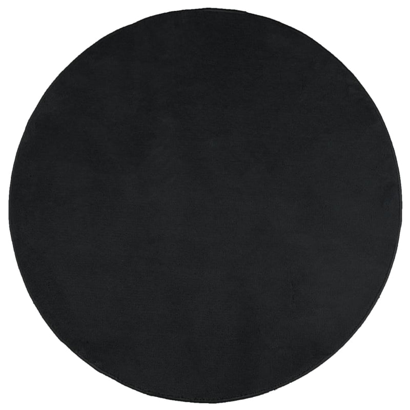 Load image into Gallery viewer, Vidaxl vloerkleed oviedo laagpolig ø 120 cm zwart
