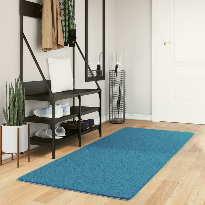 Load image into Gallery viewer, Vidaxl vloerkleed oviedo laagpolig 80x200 cm turquoise
