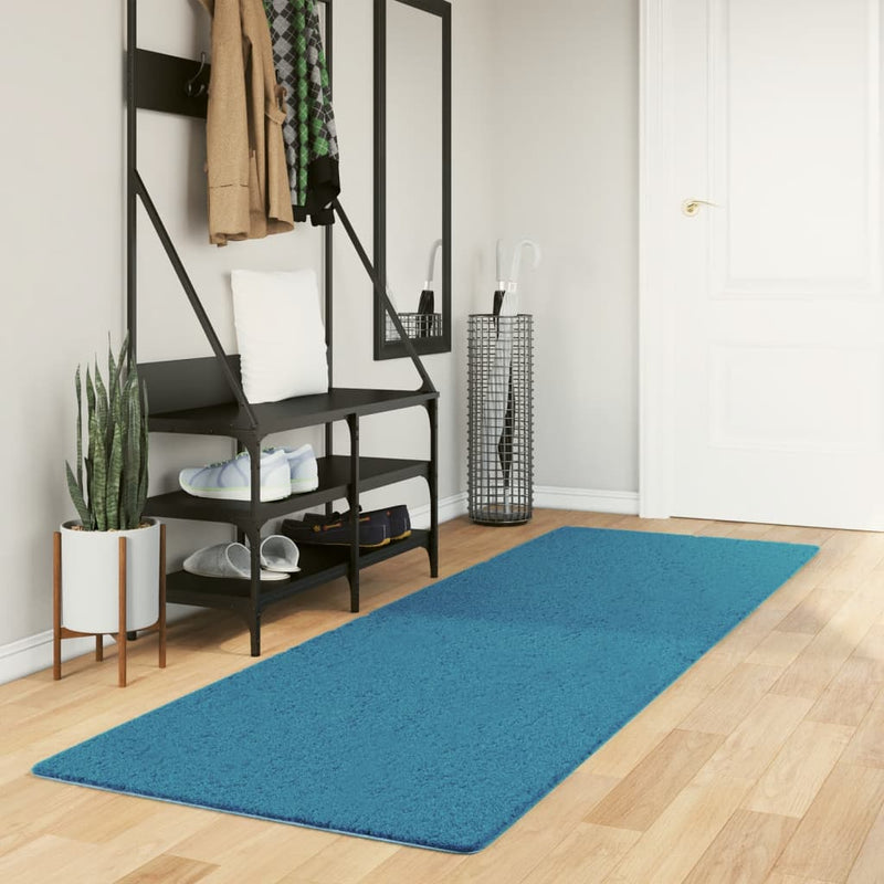 Load image into Gallery viewer, Vidaxl vloerkleed oviedo laagpolig 80x250 cm turquoise
