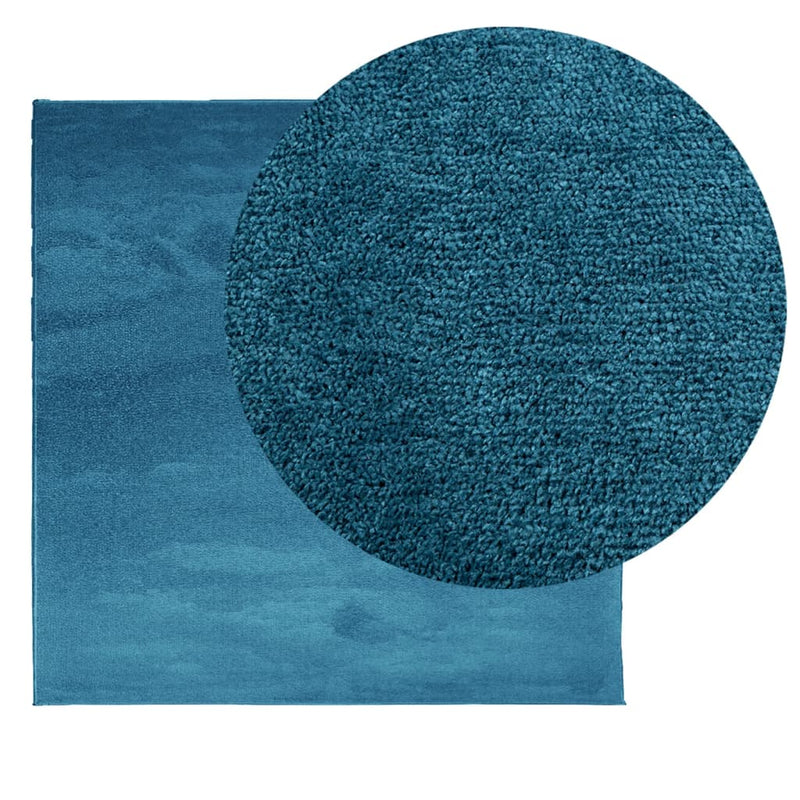 Load image into Gallery viewer, Vidaxl vloerkleed oviedo laagpolig 120x120 cm turquoise
