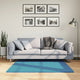 Vidaxl vloerkleed oviedo laagpolig 120x120 cm turquoise