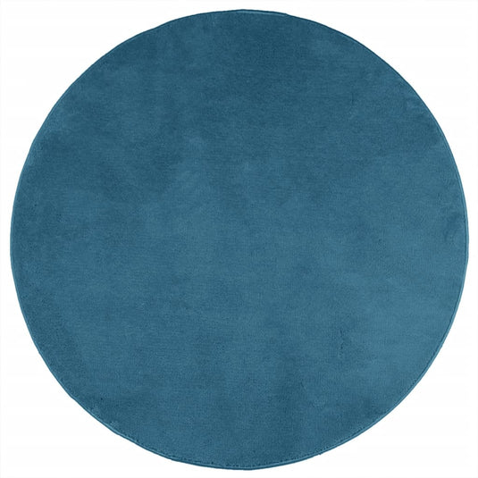 Vidaxl vloerkleed oviedo laagpolig ø 120 cm turquoise