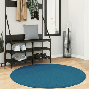 Vidaxl vloerkleed oviedo laagpolig ø 120 cm turquoise