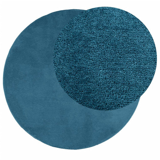 Vidaxl vloerkleed oviedo laagpolig ø 200 cm turquoise
