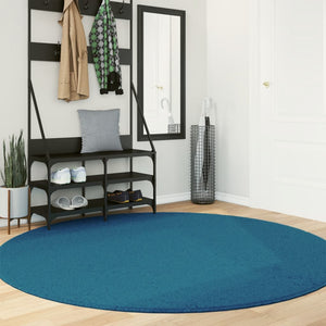 Vidaxl vloerkleed oviedo laagpolig ø 200 cm turquoise