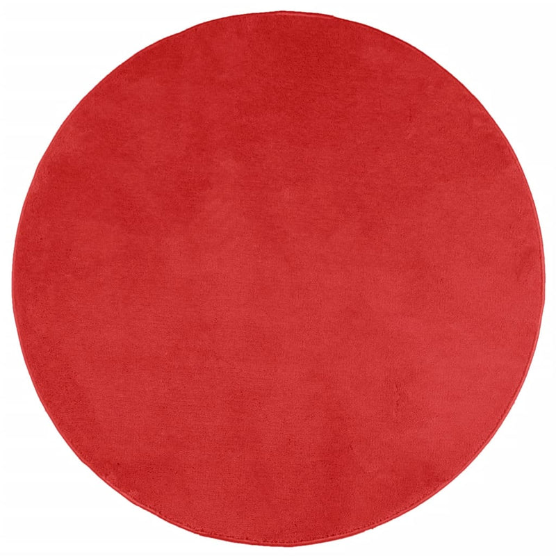 Load image into Gallery viewer, VidaXL Vloerkleed OVIEDO laagpolig Ø 80 cm rood
