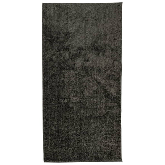 Vidaxl vloerkleed istan hoogpolig glanzend 100x200 cm antracietkleurig