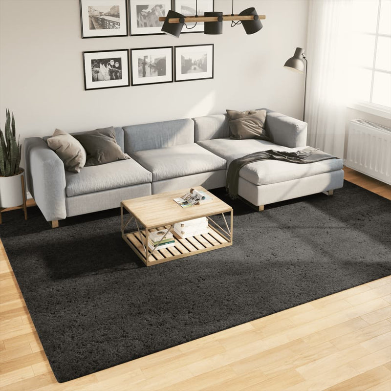 Load image into Gallery viewer, Vidaxl vloerkleed istan hoogpolig glanzend 240x340 cm antracietkleurig
